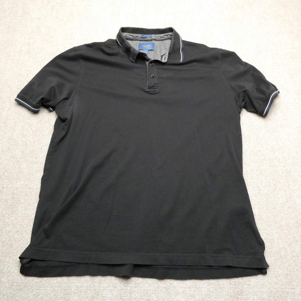 Fairlane Vima Cotton Polo Shirt Mens XL Black Short Sleeve‎ Casual Golf